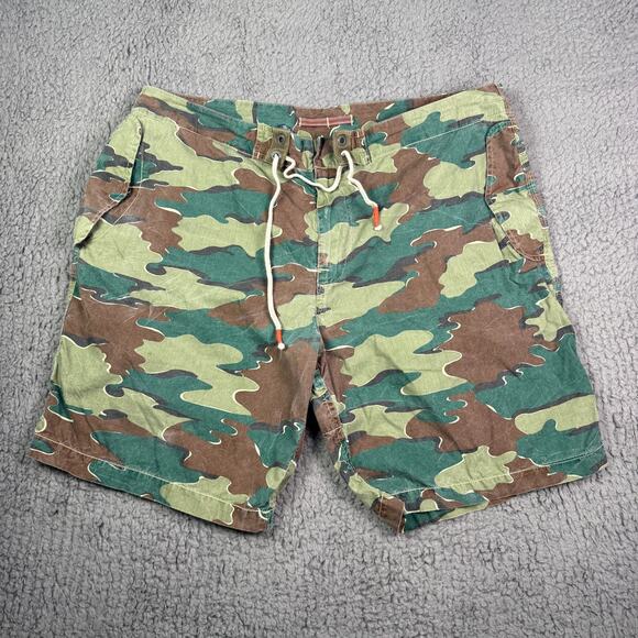 Polo Ralph Lauren Swim Trunks Board Shorts Mens 38 Belgian Jigsaw Camo 10" - Picture 1 of 9